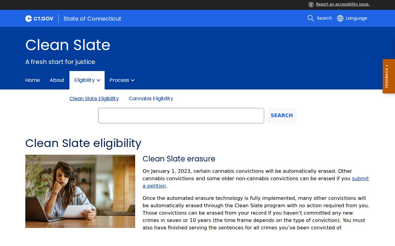 Connecticut Clean Slate eligibility periods
