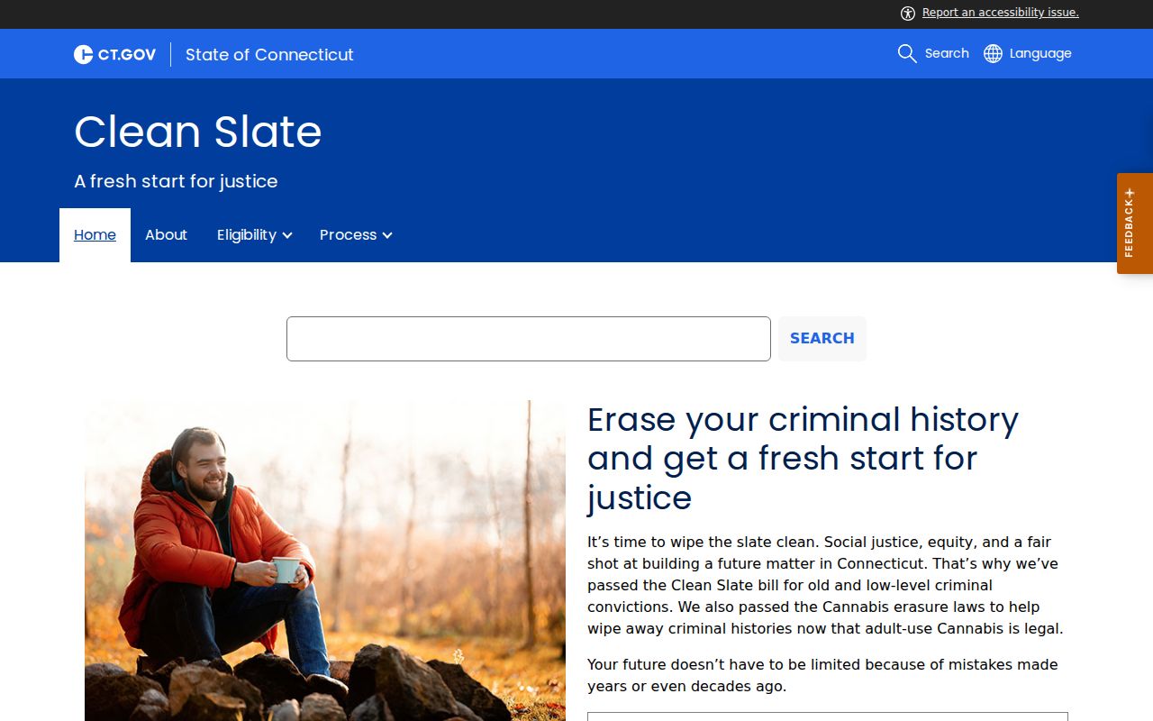 Connecticut Clean Slate status page